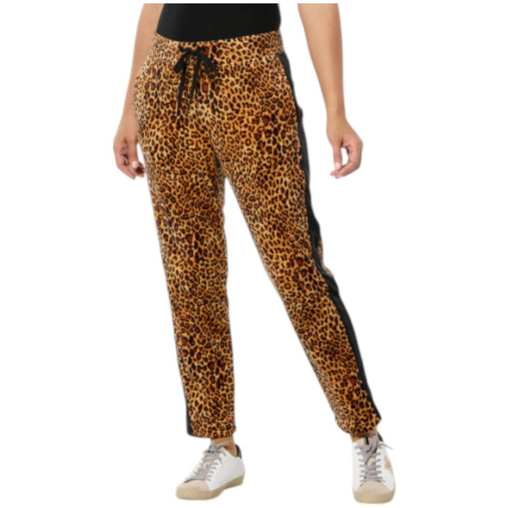 Comfort Code Women's Plush Velour Pull-On Slim Pant Cheetah Print - Regular